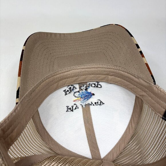 Simms Fishing Camo Snapback Trucker Cap Hat Fly Away Fly Shop Sitka Alaska NEW - Picture 8 of 8